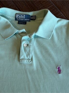 Polo Ralph Lauren Mint Green Polo Shirt Men’s XL Fits Large